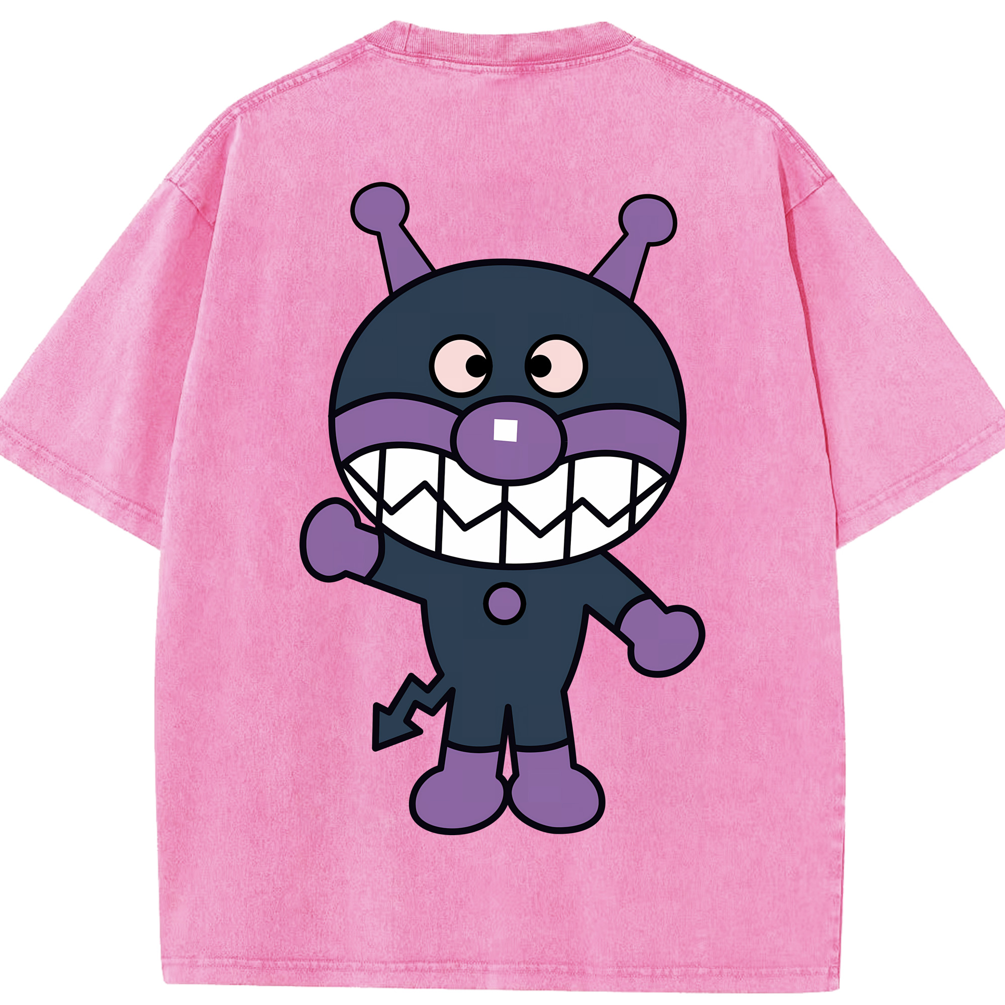 （画像用） アンパンマン Anpanman 綿100% ヴィンテージ風 半袖Tシャツ（背面プリント）